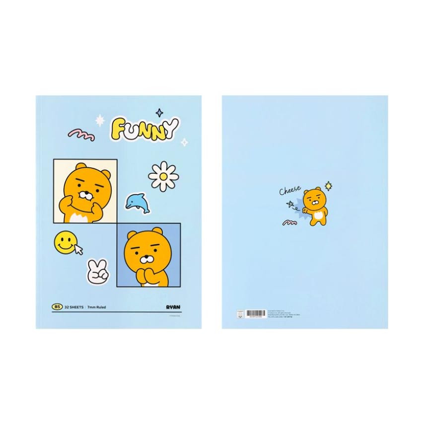 Ryan - Kakao Friends Say Cheese B5 School Lined Notebook Pack